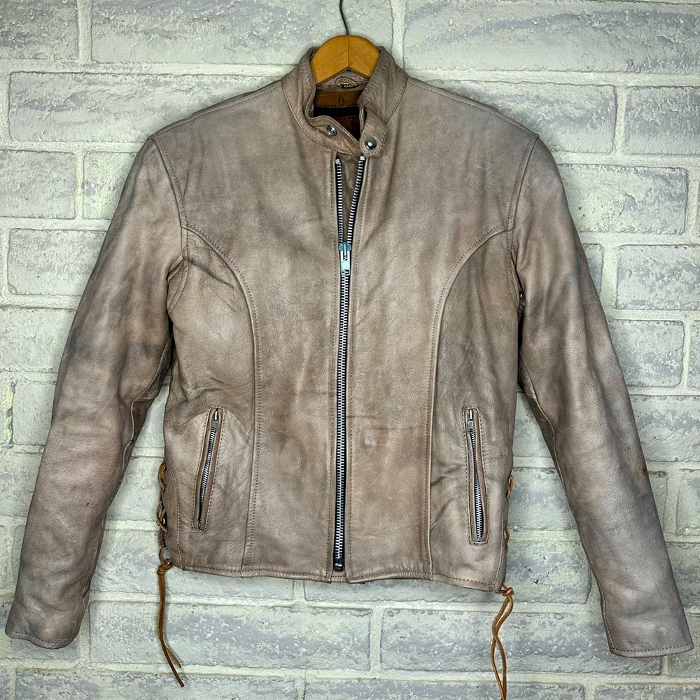 Leather king women’s motorcycle riding jacket